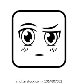 square emoticon face expression