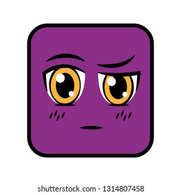 square emoticon face expression