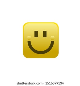 Square Emoticon icon logo template