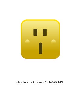 Square Emoticon icon logo template
