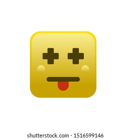 Square Emoticon icon logo template