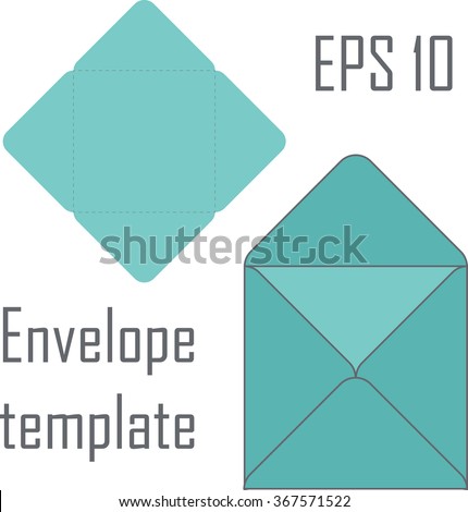 Square envelope template for cutting machine