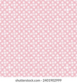 square ethnic geometric pink textured pattern on white background.white and pink  geometric pattern for textile, wallpaper..,