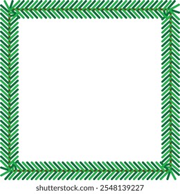 Square evergreen christmas tree frame 