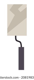 Square excavation blade. Archaeological shovel, tools for finding historically important objects. Old and vintage values. Inventory researcher, science and history. Cartoon flat vector illustration