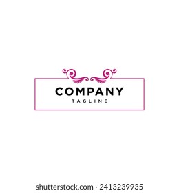 square eyelash logo icon vector template.eps