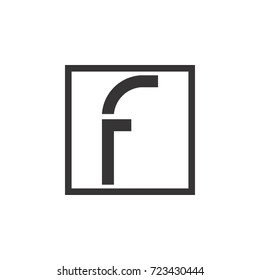 Square with F letter logo design