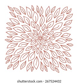 square fancy natural rosette with terracotta leaves