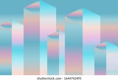 Square fantasy graphic, abstract wonderful gradation on a holographic foil background with copy space. card. Poster. elements design for presentation.