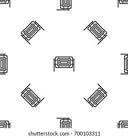 Square fence pattern repeat seamless in black color for any design. Vector geometric illustration