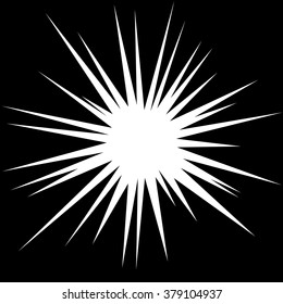 Square fight stamp for card Comic radial lines background Manga or anime speed graphic texture Superhero action frame Explosion vector illustration Sun rays or star burst element