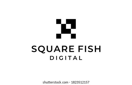 Square Fish Digital Logo Design Inspiration