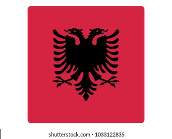 Square Flag of Albania