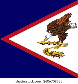 Square Flag American Samoa, Square American Samoa Flag