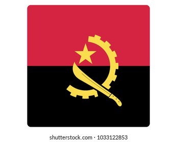 Square Flag Of Angola