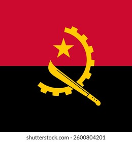 Square Flag Angola, Square Angola Flag