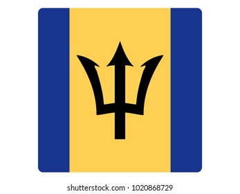 Square Flag of Barbados