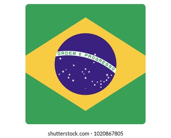 Square Flag of Brazil