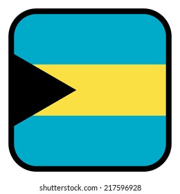 Square flag button series - Bahamas