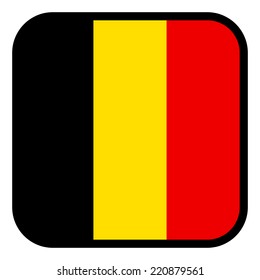 Square flag button series - Belgium