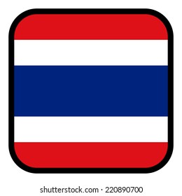 Square flag button series - Thailand