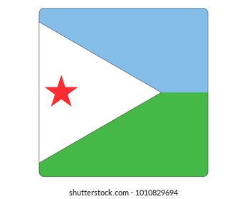 Square Flag of Djibouti