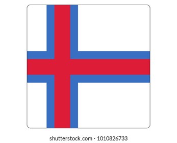 Square Flag of Faroe Islands