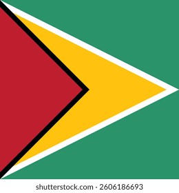Square Flag Guyana, Square Guyana Flag