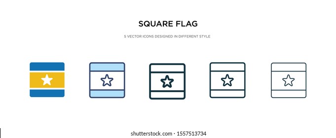 square flag icon in different style vector illustration. two colored and black square flag vector icons designed in filled, outline, line and stroke style can be used for web, mobile, ui