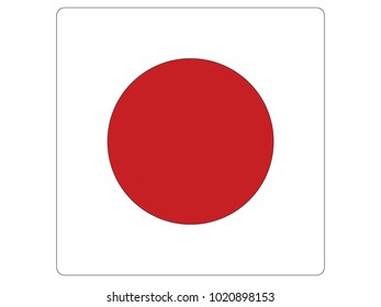 Square Flag of Japan