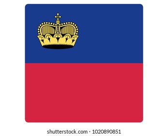 Square Flag of Liechtenstein