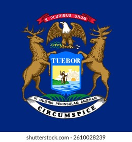Square Flag Michigan, Square Michigan Flag