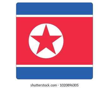 Square Flag of North Korea