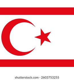 Square Flag Northern Cyprus, Square Northern Cyprus Flag