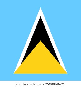 Square Flag Saint Lucia, Square Saint Lucia Flag