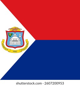 Square Flag Sint Maarten, Square Sint Maarten Flag