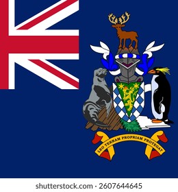 Square Flag South Georgia and the South Sandwich Islands Square South Georgia and the South Sandwich Islands Flag