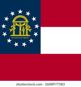 Square Flag State of Georgia, Square State of Georgia Flag