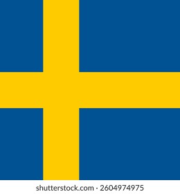 Square Flag Sweden, Square Sweden Flag