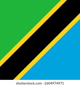 Square Flag Tanzania, Square Tanzania Flag