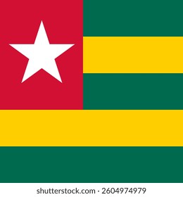 Square Flag Togo, Square Togo Flag