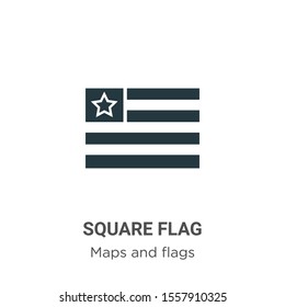 Square flag vector icon on white background. Flat vector square flag icon symbol sign from modern maps and flags collection for mobile concept and web apps design.