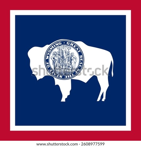 Square Flag Wyoming, Square Wyoming Flag