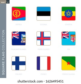 french flag square images stock photos vectors shutterstock https www shutterstock com image vector square flags collection world eritrea estonia 1626495451