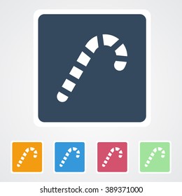 Square flat buttons icon of Candy. Eps-10.