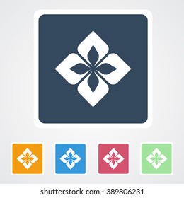 Square flat buttons icon of Design Element. Eps-10.