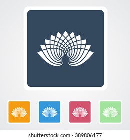 Square flat buttons icon of . Eps-10.