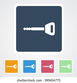 Square flat buttons icon of . Eps-10. 