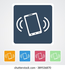 Square flat buttons icon of Mobile Phone. Eps-10.