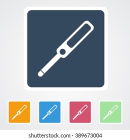 Square flat buttons icon of Pregnancy Testing Strip. Eps-10.